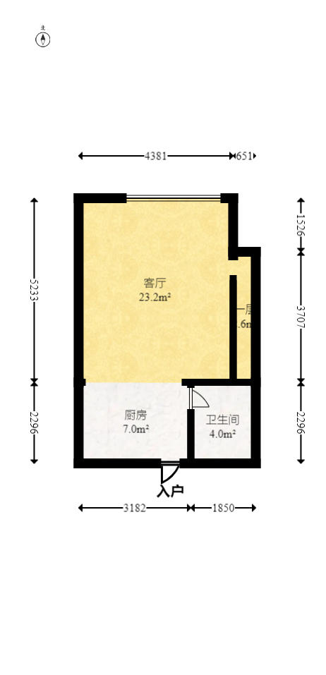 金地铂悦  1室0厅0卫   55.00万户型图