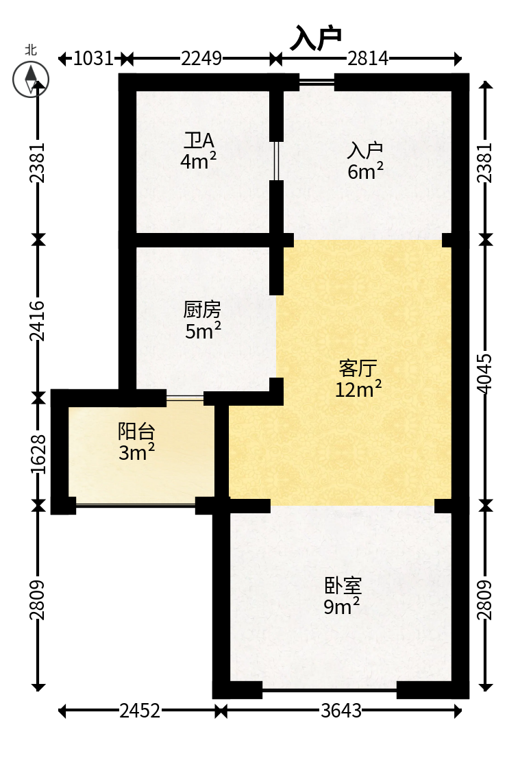长潭佳园  1室1厅1卫   20.00万户型图