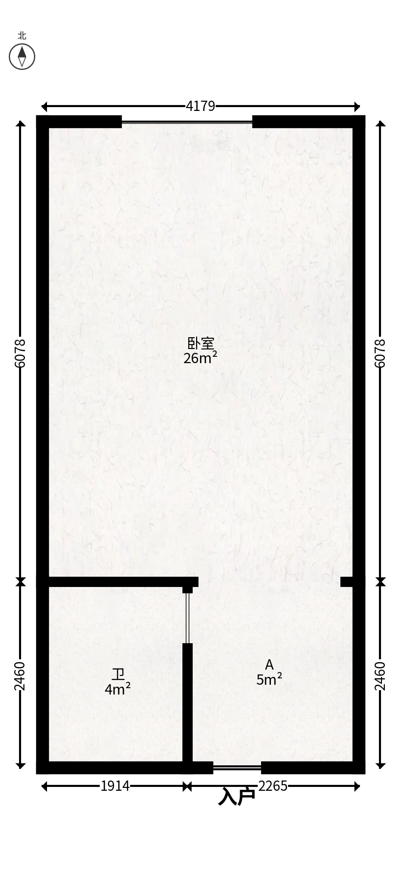 万博汇  1室1厅1卫   42.80万户型图