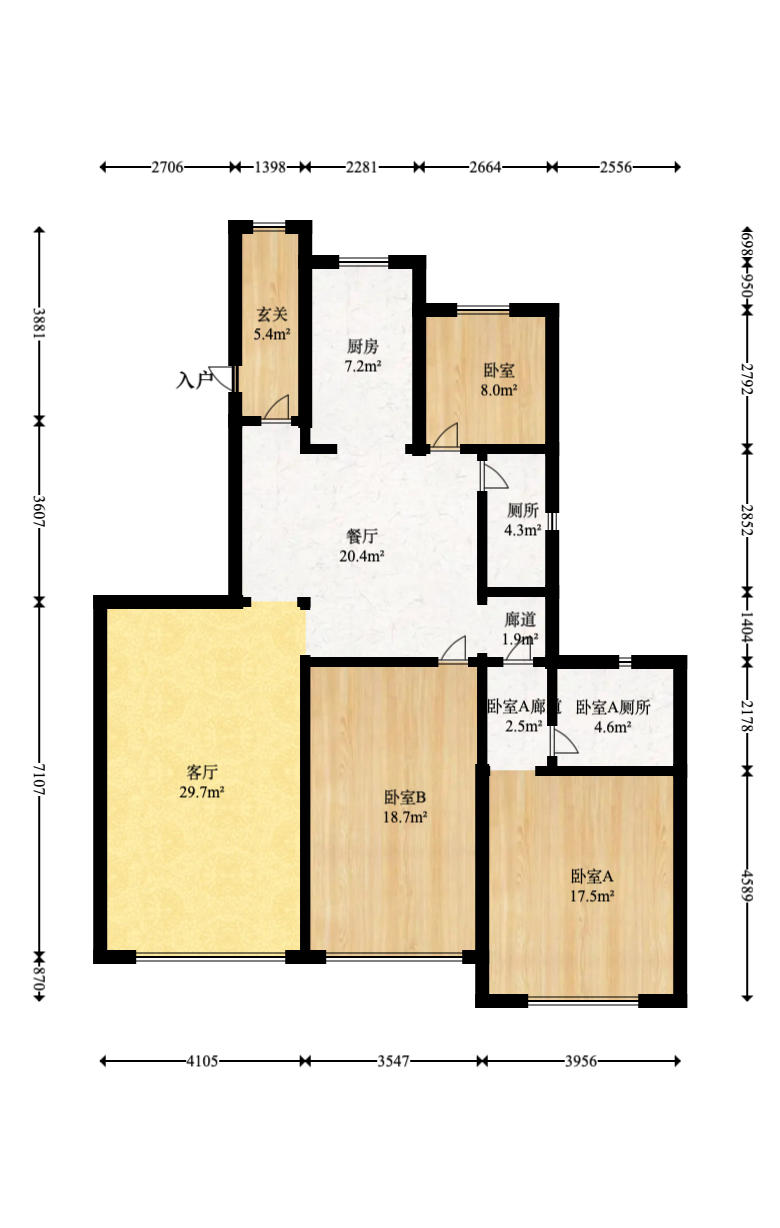 恒大文化旅游城C区  4室2厅2卫   188.80万户型图