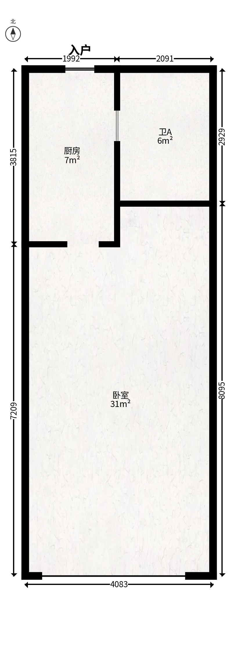 潇湘名城(新里程潇湘名城)  1室1厅1卫   45.00万户型图