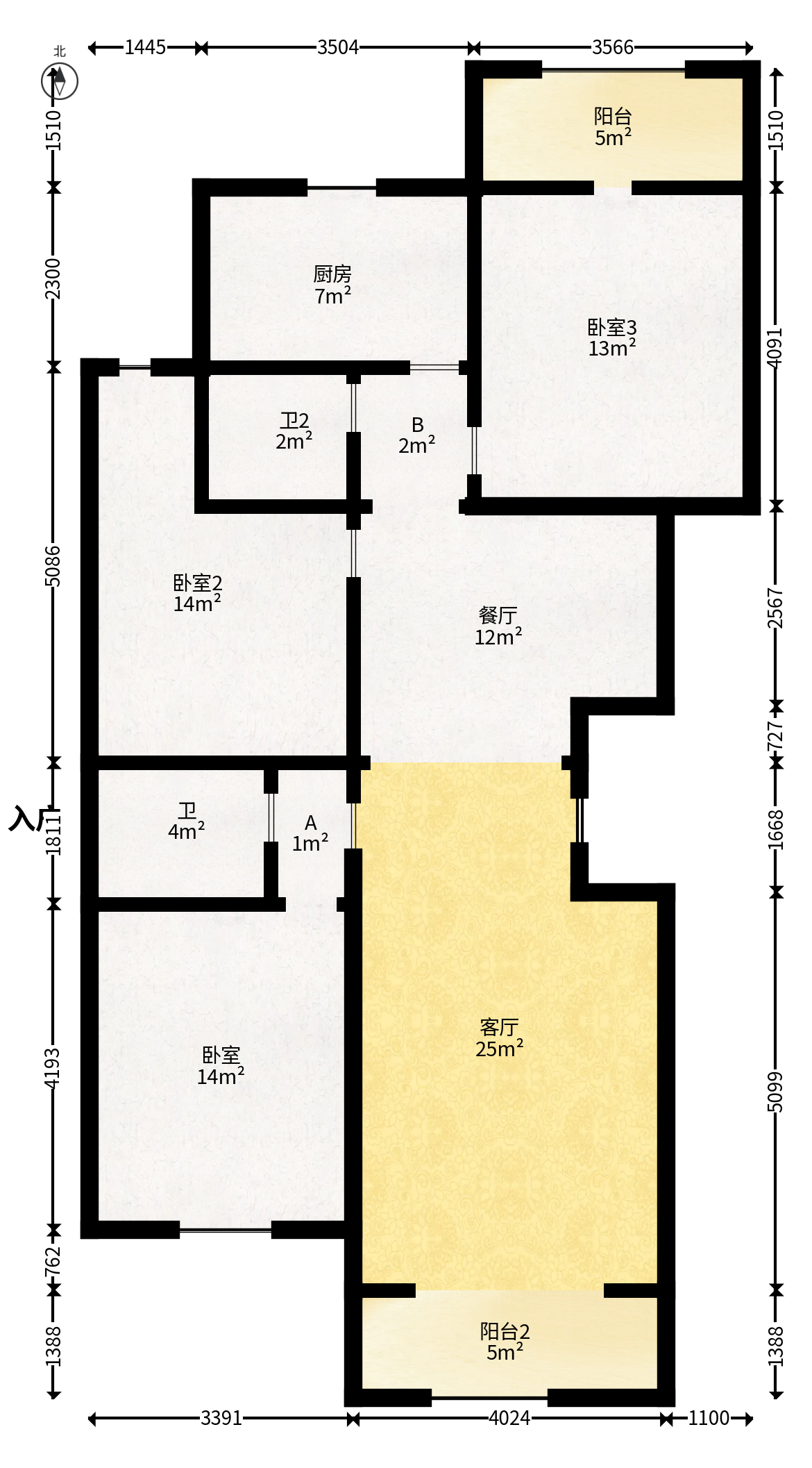 咸嘉新村悦峰园  3室2厅1卫   108.00万户型图