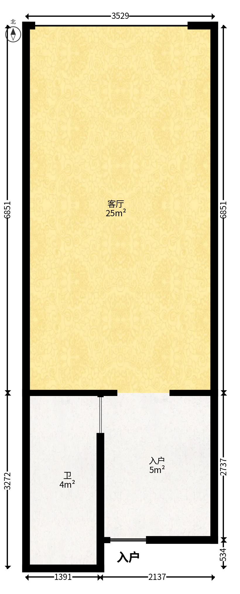 蚂蚁工房  1室1厅1卫   42.00万户型图