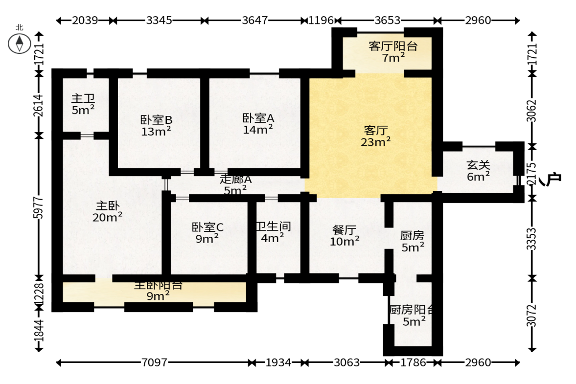 中建芙蓉嘉苑  4室2厅2卫   145.00万户型图