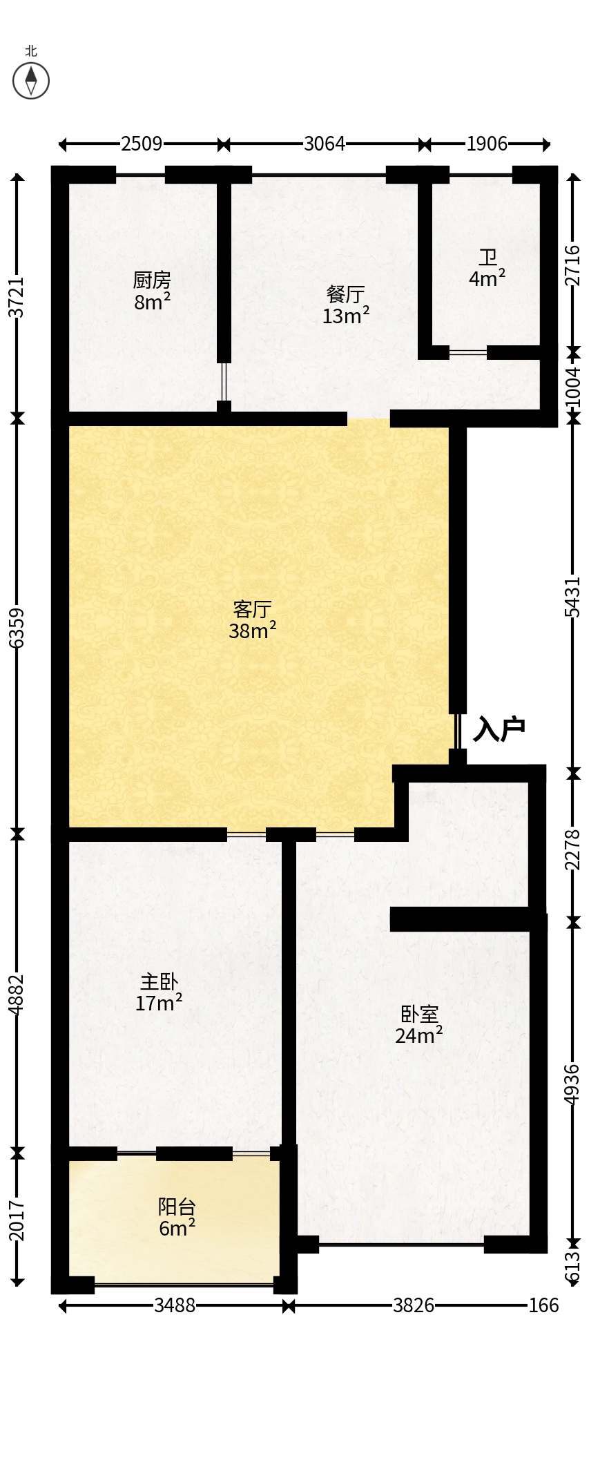 杉星小区  2室2厅2卫   55.00万户型图