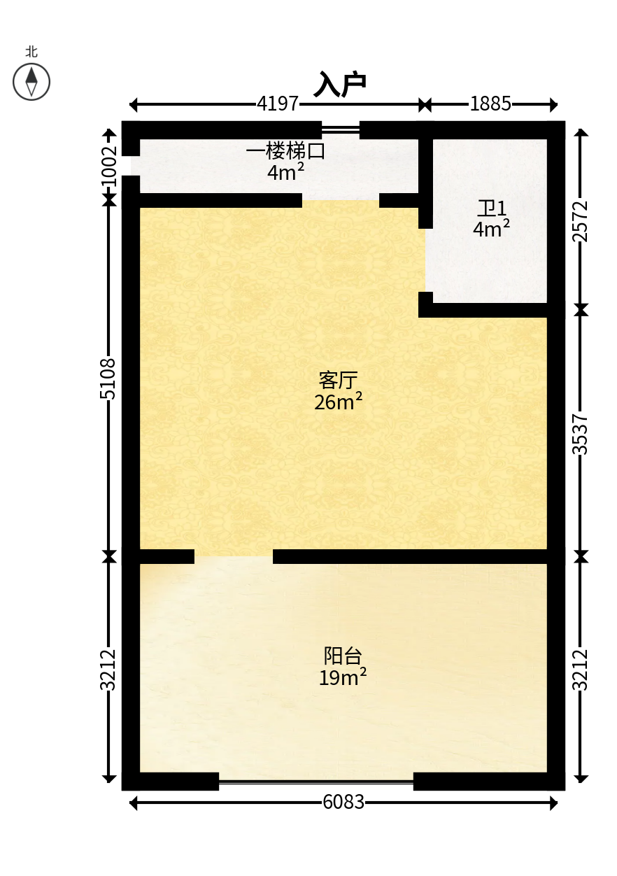 枫华府第  3室2厅2卫   58.00万户型图