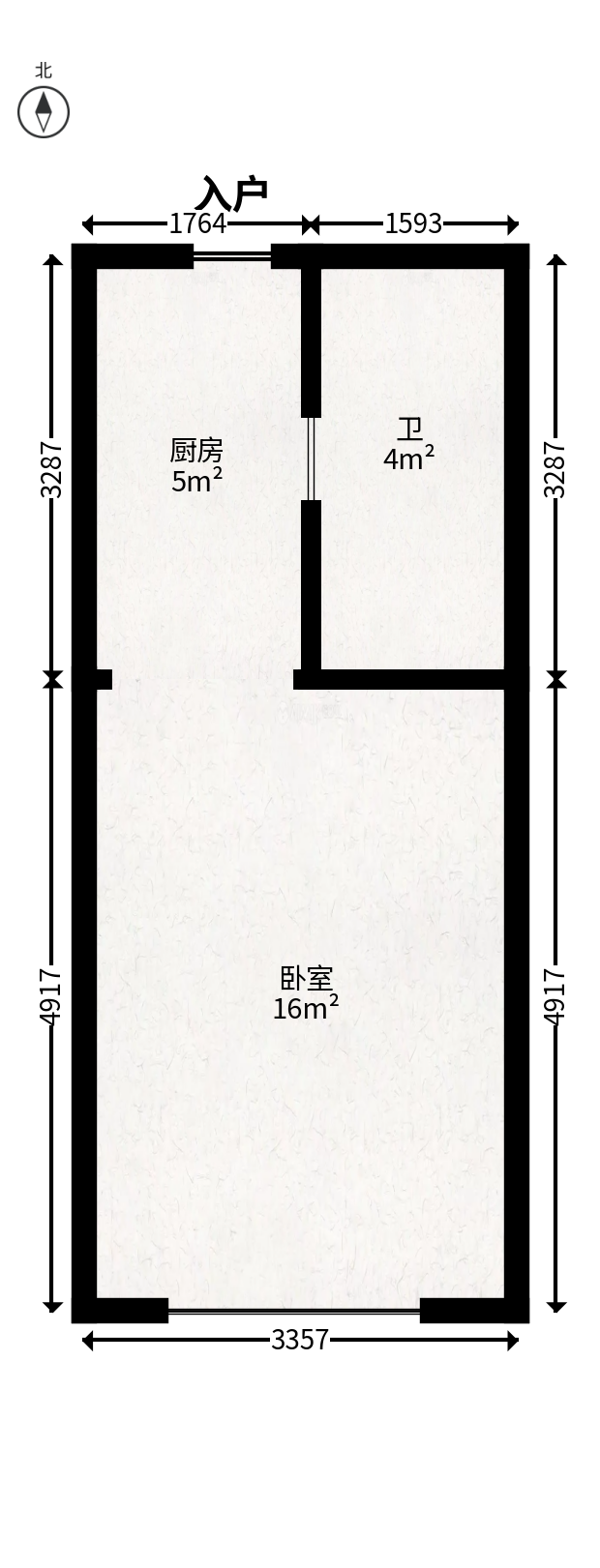 龙湖湘江星座（祺鑫星座公寓）  1室0厅0卫   32.00万户型图