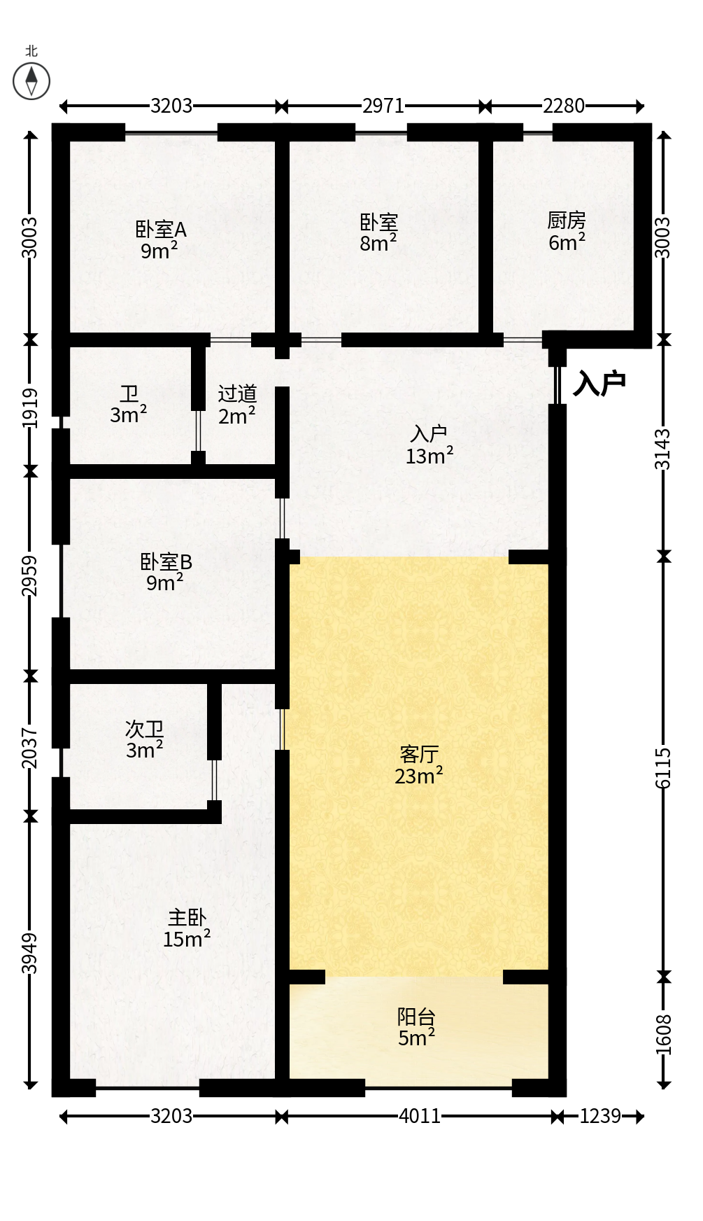 时代港湾  4室2厅2卫   78.00万户型图