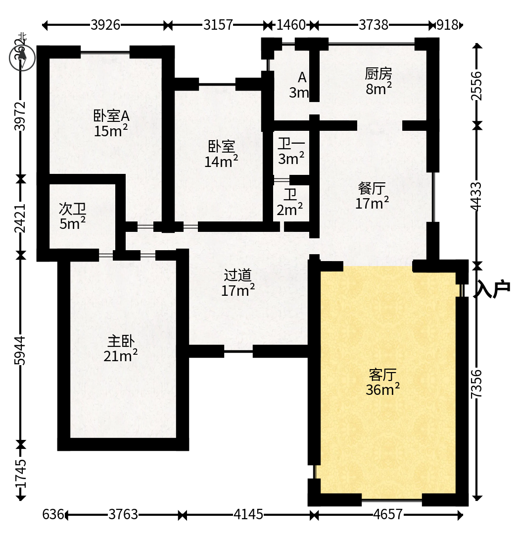 美林水郡  5室2厅3卫   165.80万户型图