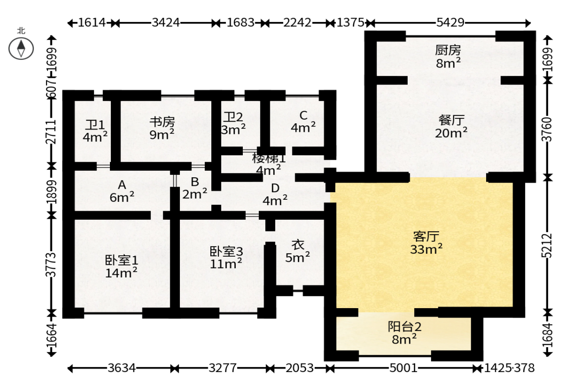 明昇壹城（明昇时代广场）二期  7室2厅3卫   424.00万户型图