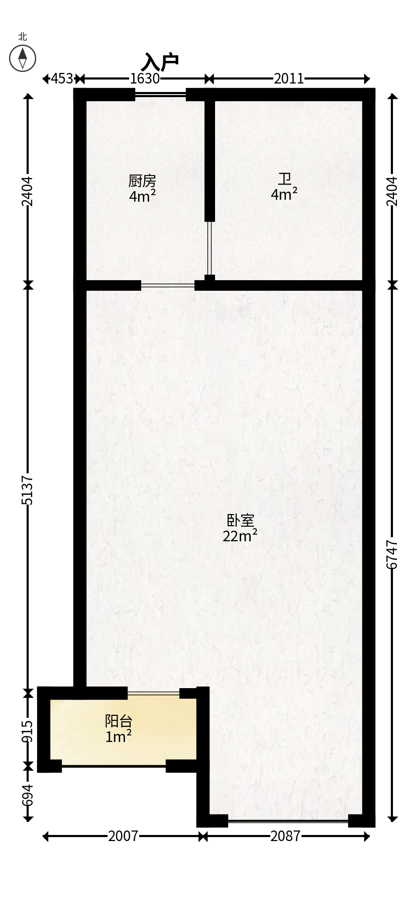 兰亭优壳（隽峰苑）  1室1厅1卫   35.00万户型图