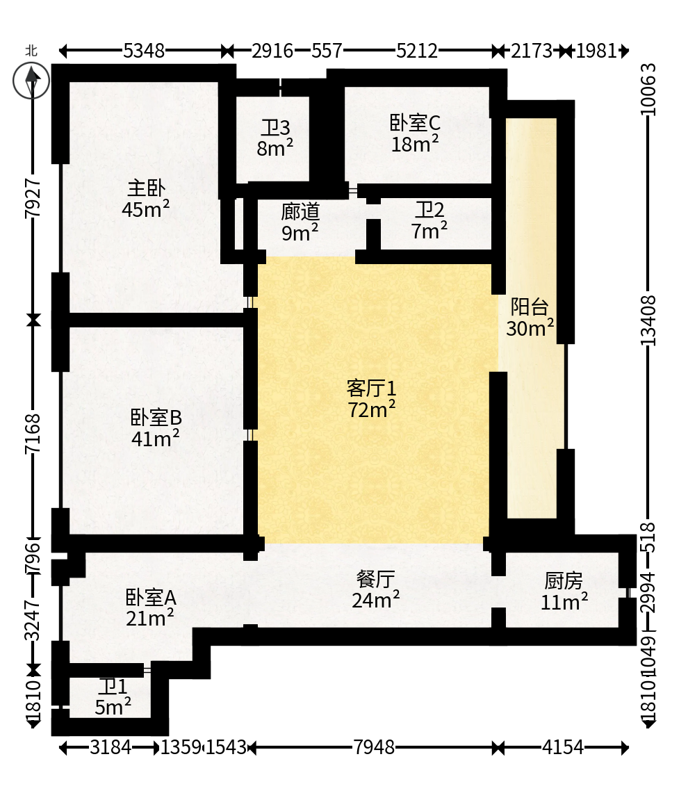 建投象山国际  6室2厅3卫   419.00万户型图