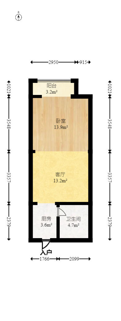 鑫远悦城（鑫远悦时代）  1室1厅1卫   30.00万户型图