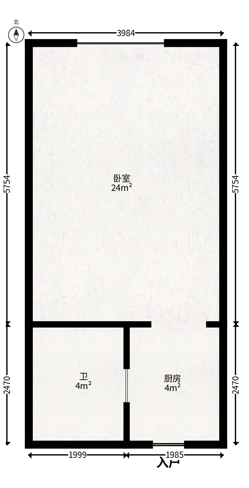 名富公寓  1室1厅1卫   22.00万户型图