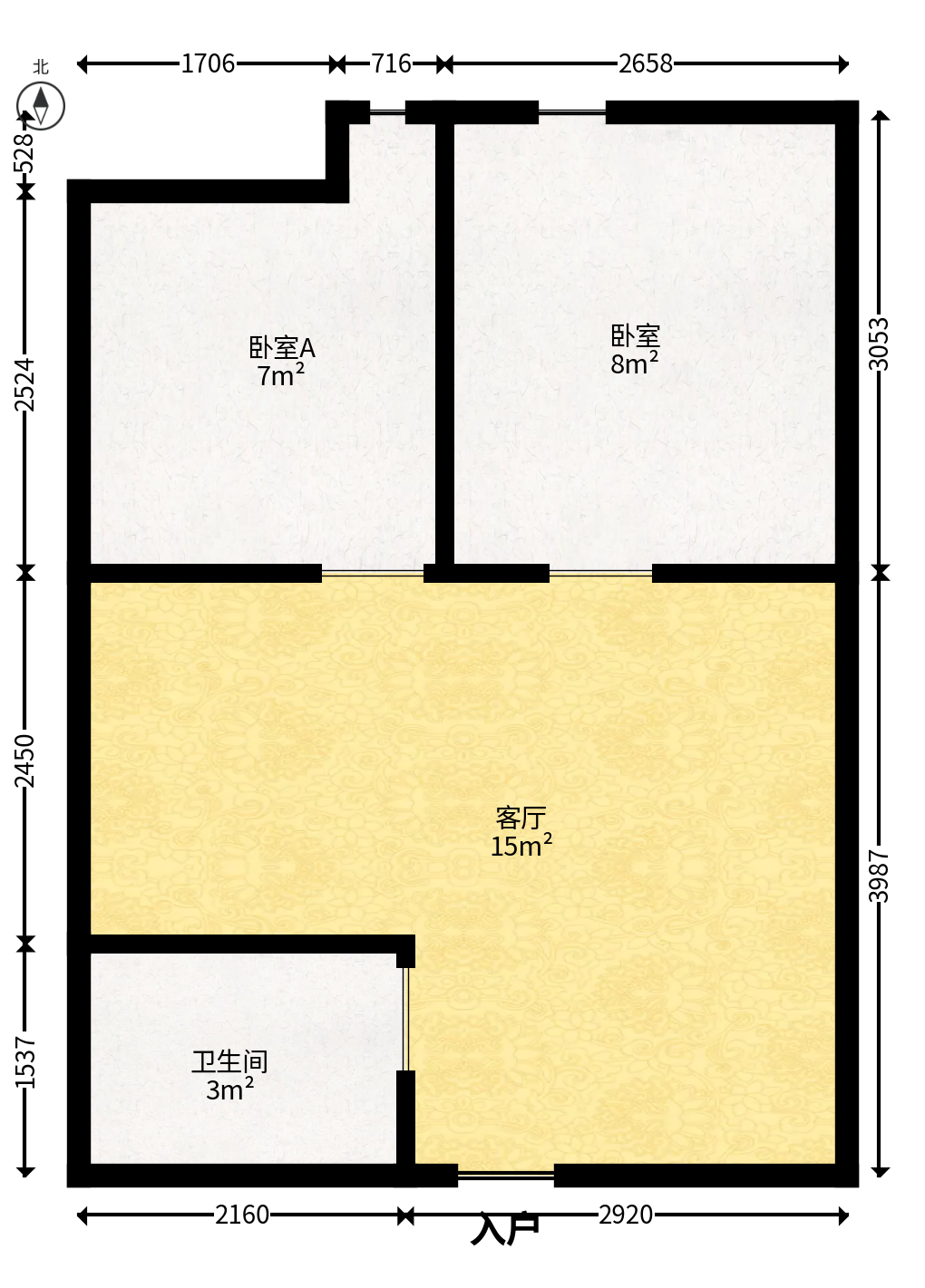 阳光100二期  2室1厅1卫   31.00万户型图