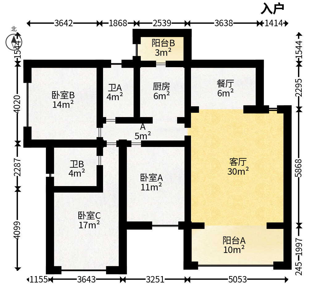 恒大雅苑  1室0厅0卫   128.00万户型图