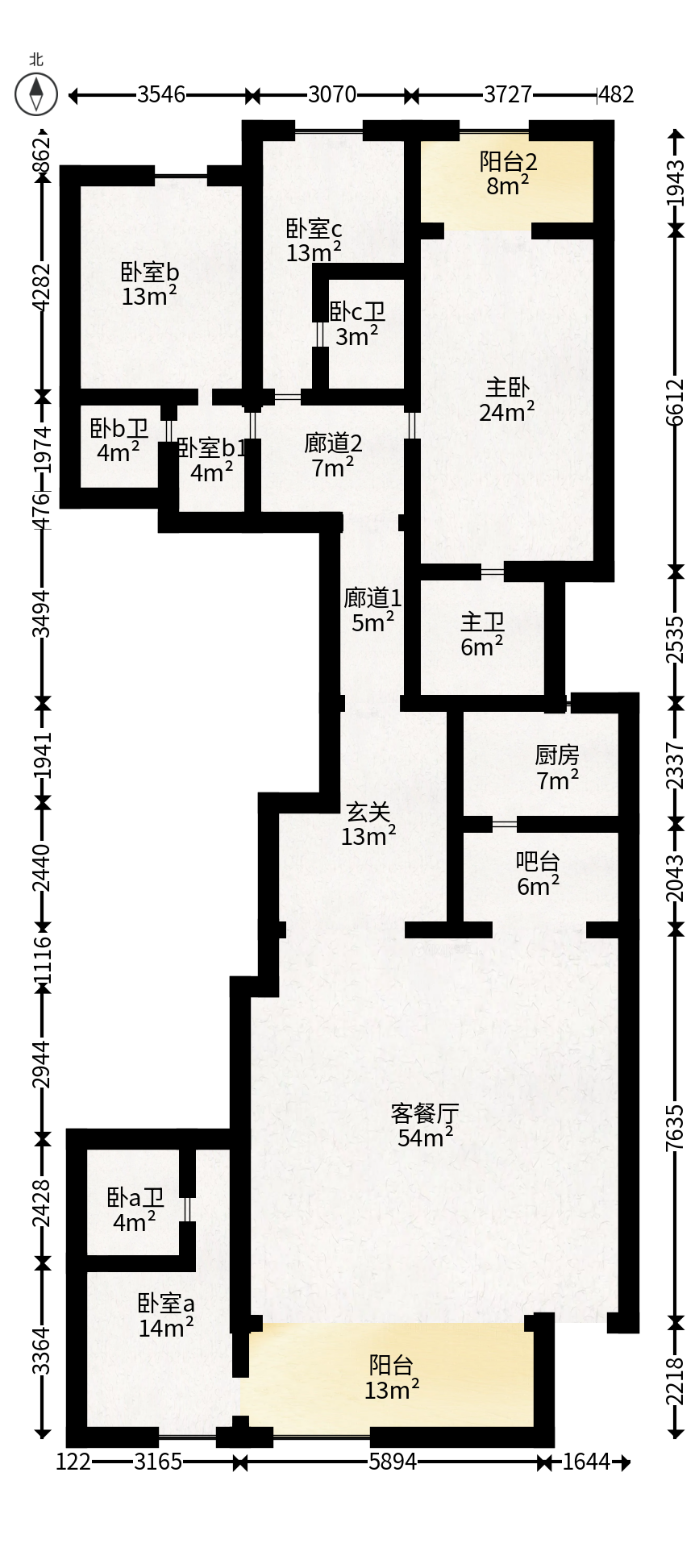 正荣梅溪紫阙台  4室2厅3卫   358.00万户型图