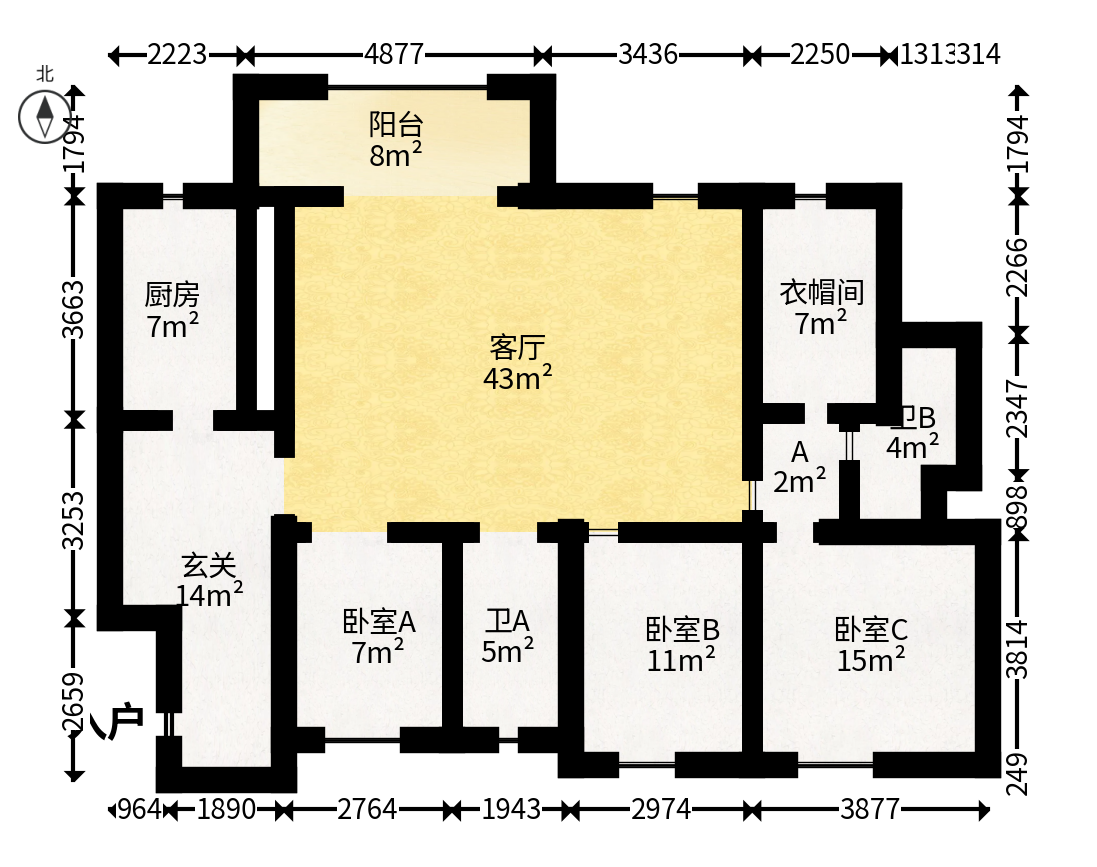 海洋半岛（月珑湾）  4室2厅2卫   158.00万户型图