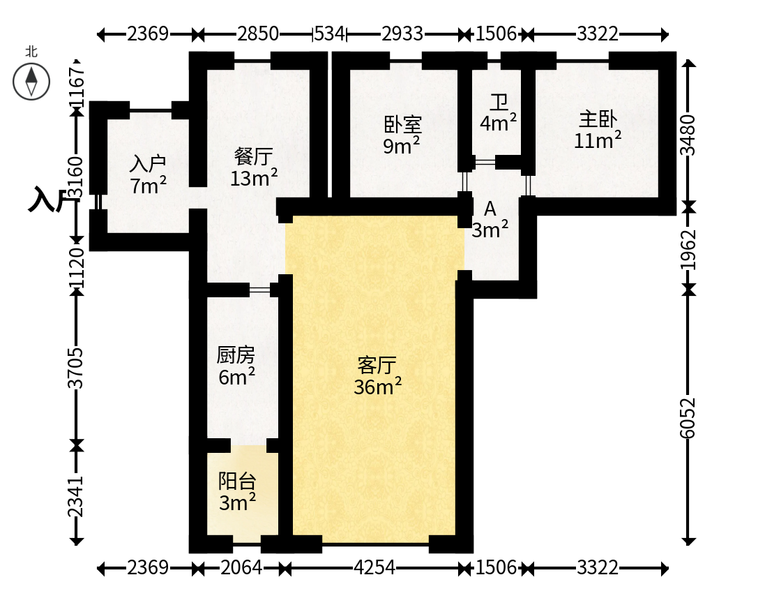 融圣国际  4室2厅2卫   175.00万户型图