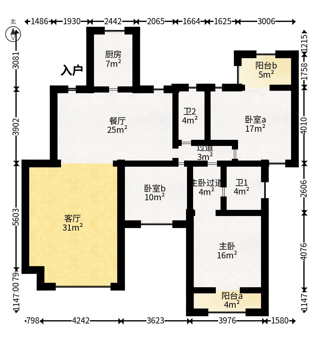熙庭原著（房聚云台府）  6室2厅2卫   146.00万户型图