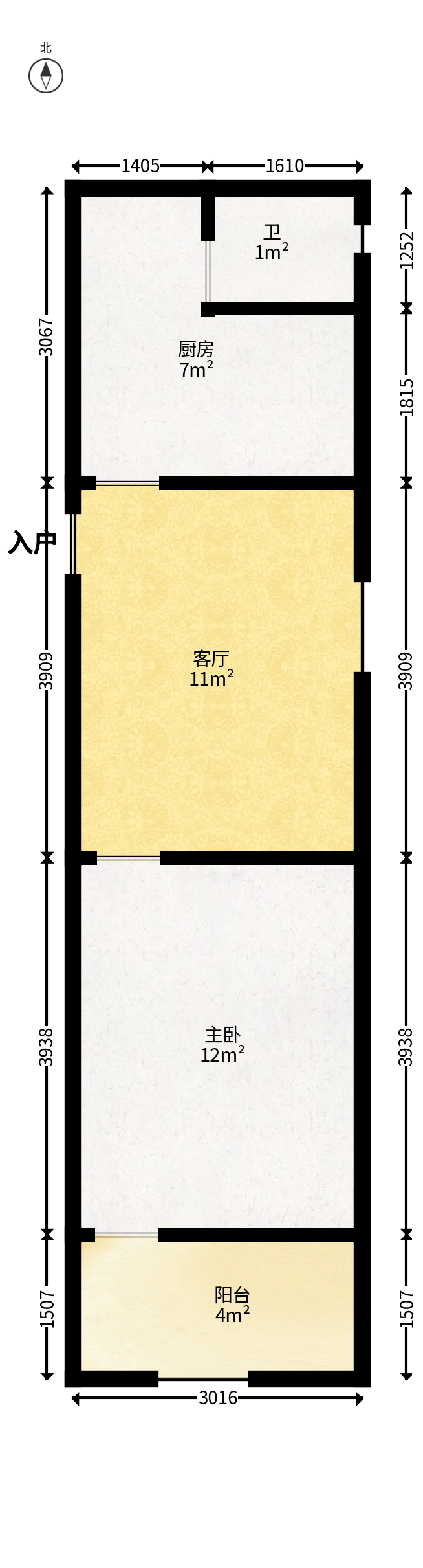 西牌楼社区  1室1厅1卫   40.00万户型图