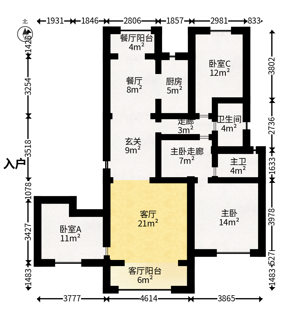 大唐印象三期御玺  1室0厅0卫   138.00万户型图