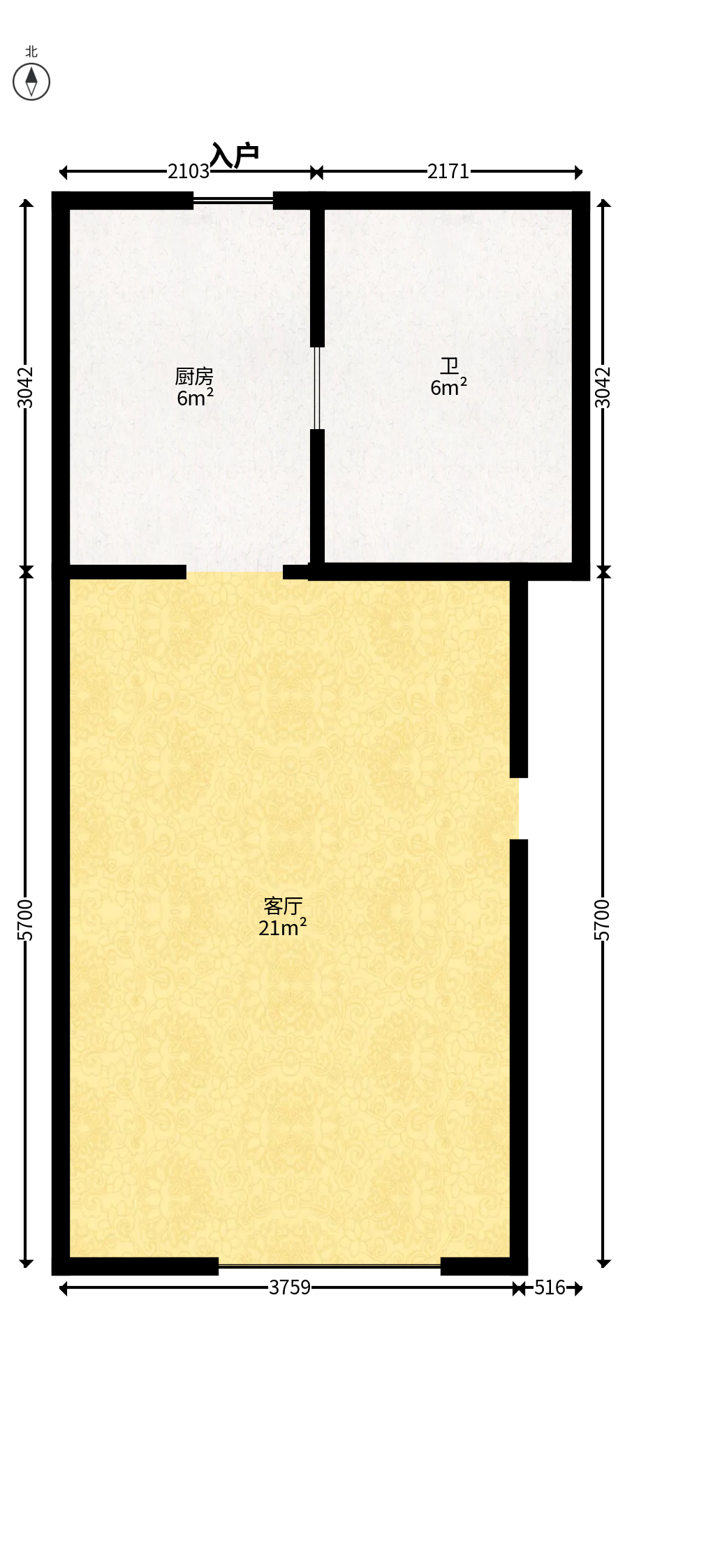 藏珑湖上公馆  1室0厅0卫   75.00万户型图