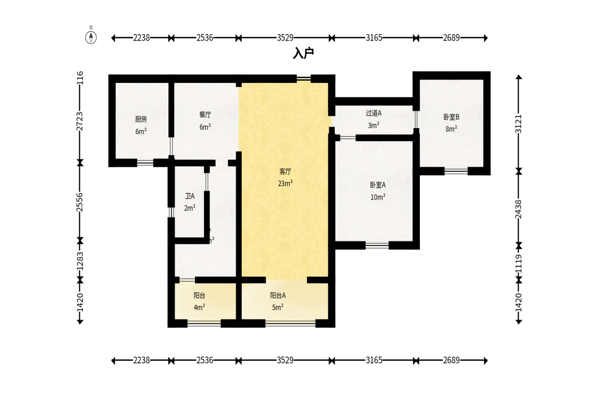 中建嘉和城  3室2厅1卫   84.00万户型图