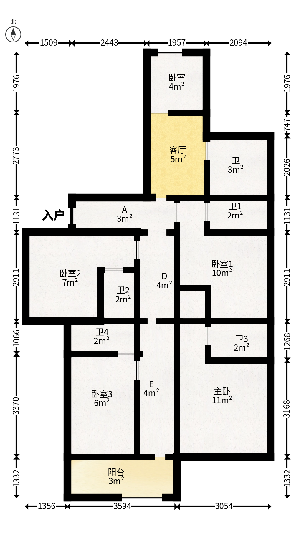 恒广国际物流园  3室2厅1卫   42.80万户型图