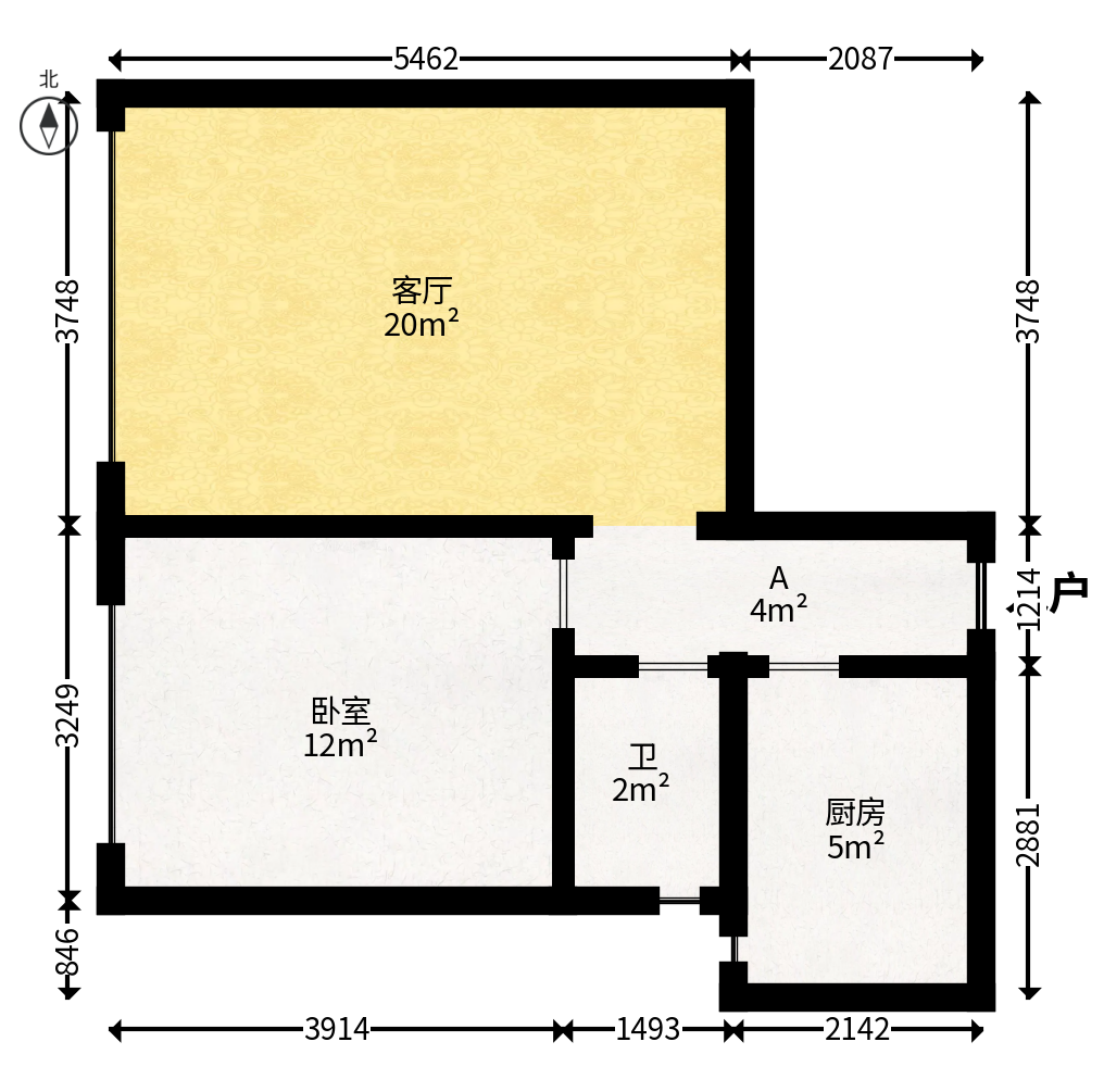 广泰家园  1室1厅1卫   29.80万户型图