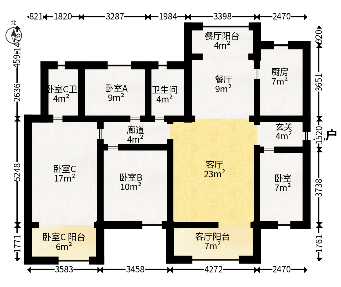 保利天汇  4室2厅1卫    227.0万户型图