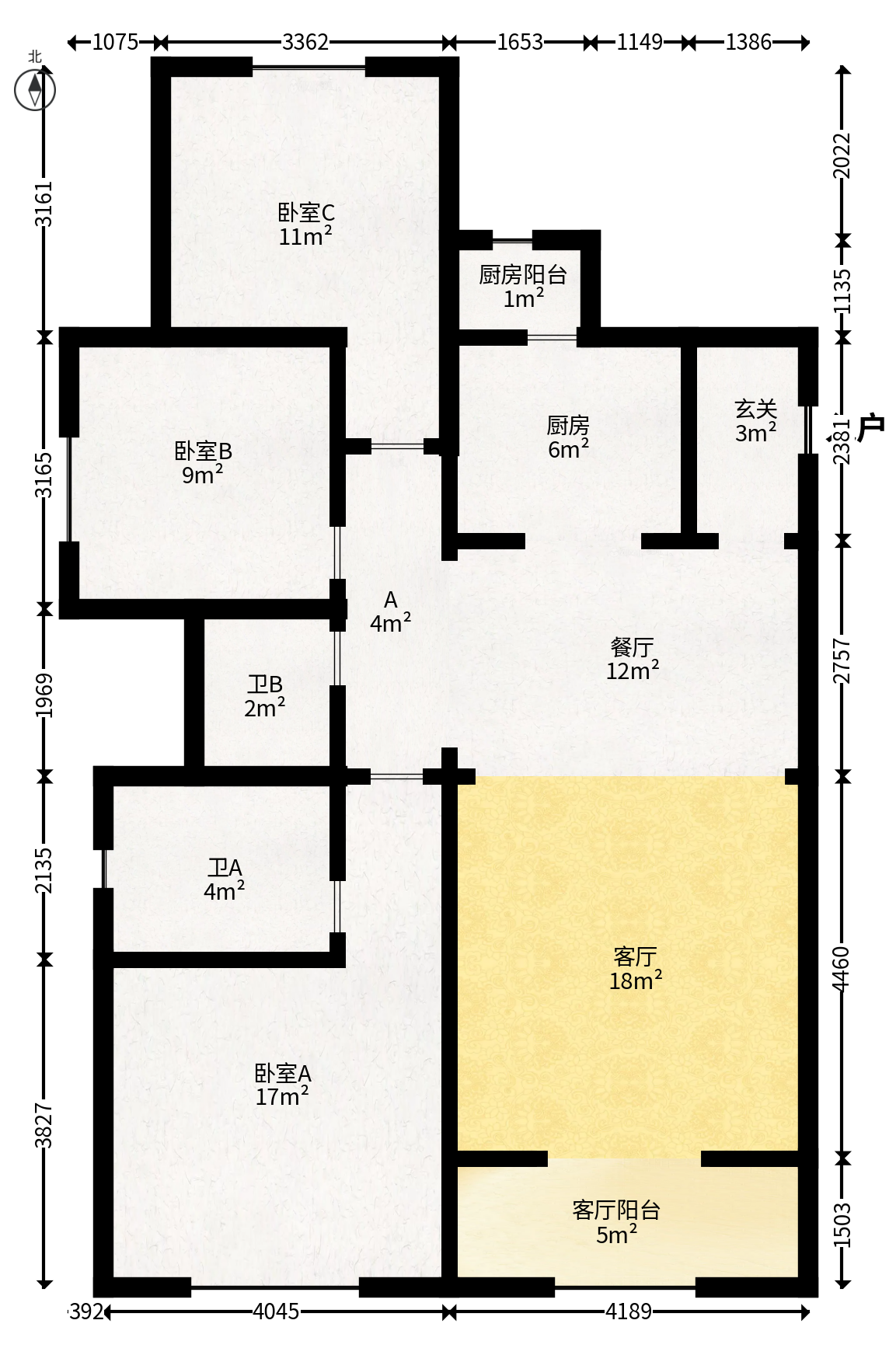 协信星澜汇  1室0厅0卫   135.00万户型图