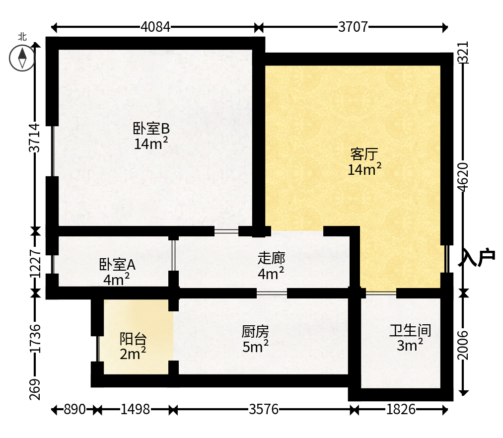 中建芙蓉嘉苑  1室1厅1卫    33.98万户型图
