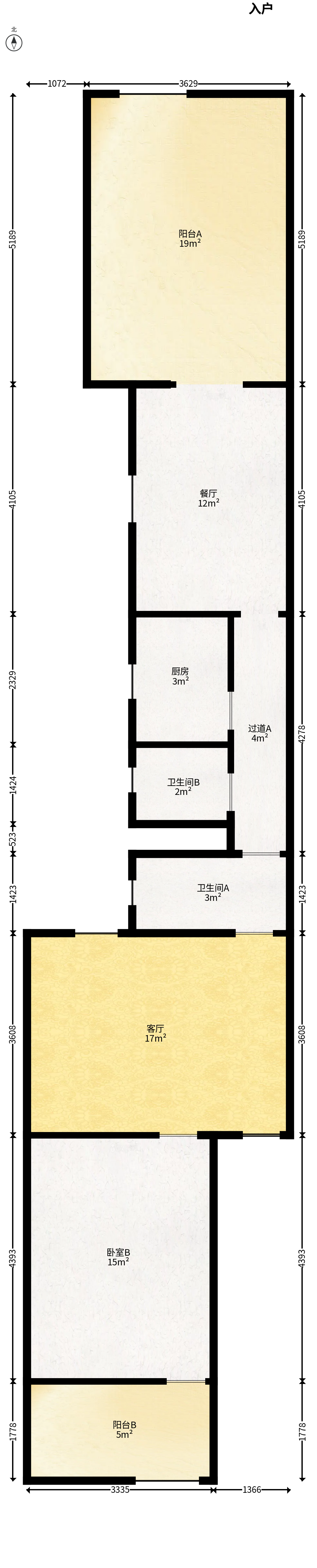 储运公司宿舍（书院南路584号）  2室1厅1卫   45.00万户型图