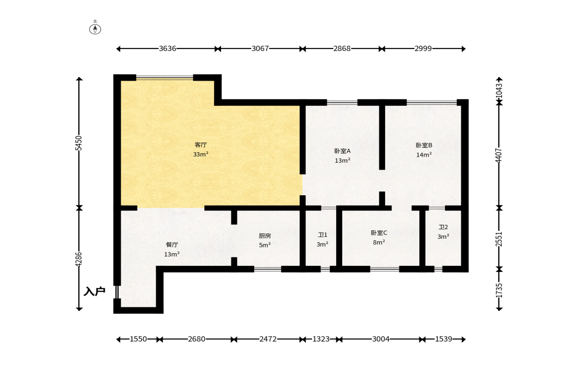 建发玖洲观澜  4室2厅2卫   170.00万户型图