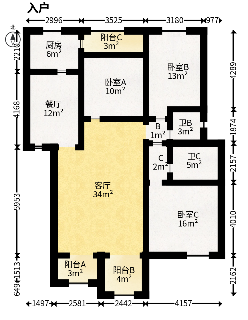 山水庭院  5室2厅1卫   78.00万户型图