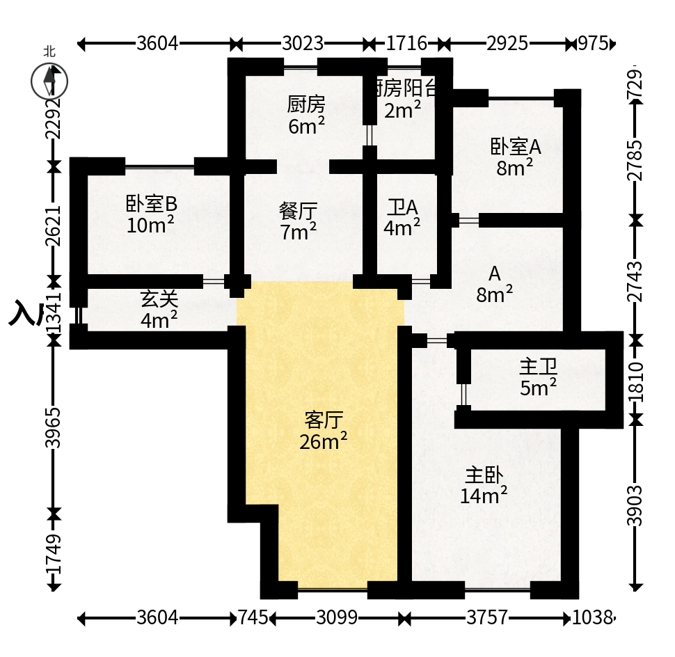 保利西海岸A区  4室2厅2卫   270.00万户型图