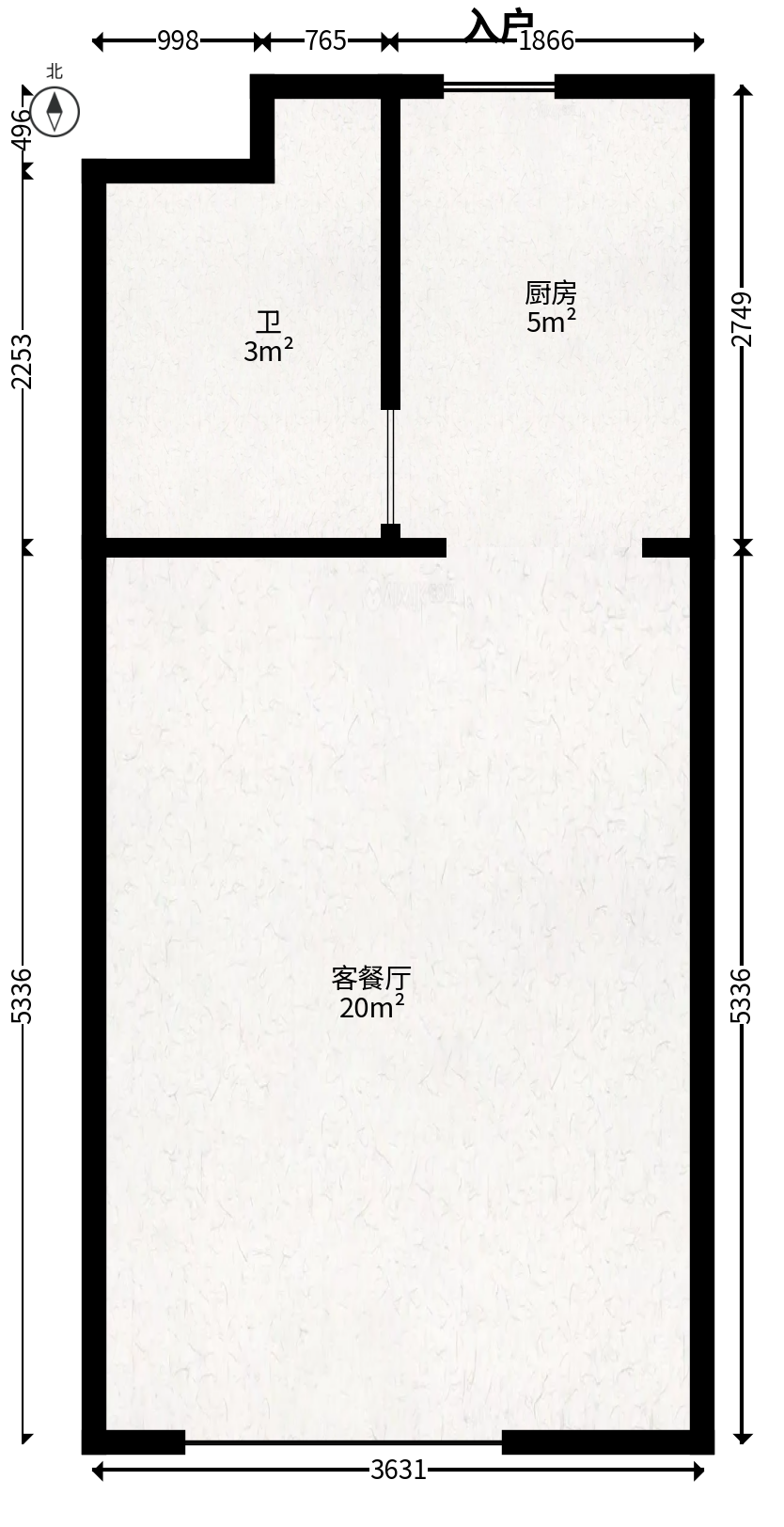 华侨假日中心（晟华苑）  1室1厅1卫   32.00万户型图