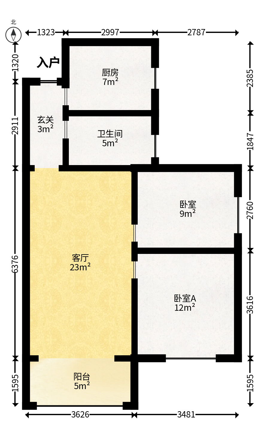 洋湖和园（福联嘉苑）  2室1厅1卫   45.00万户型图