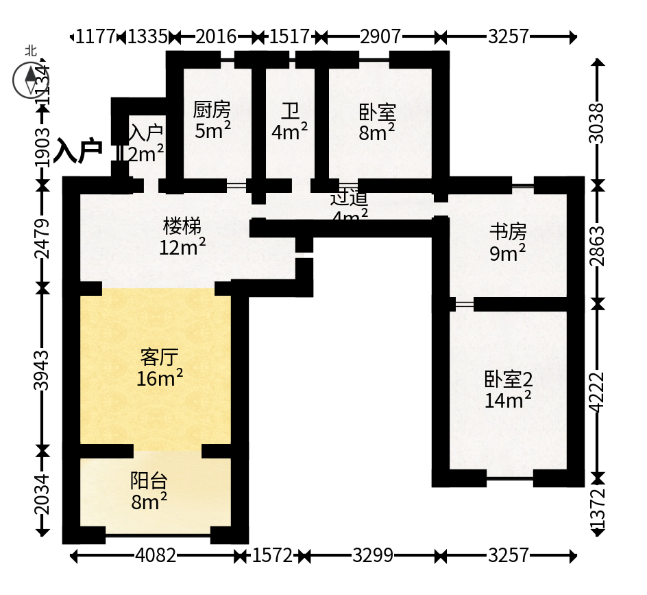 金辉优步花园  4室2厅2卫   123.00万户型图