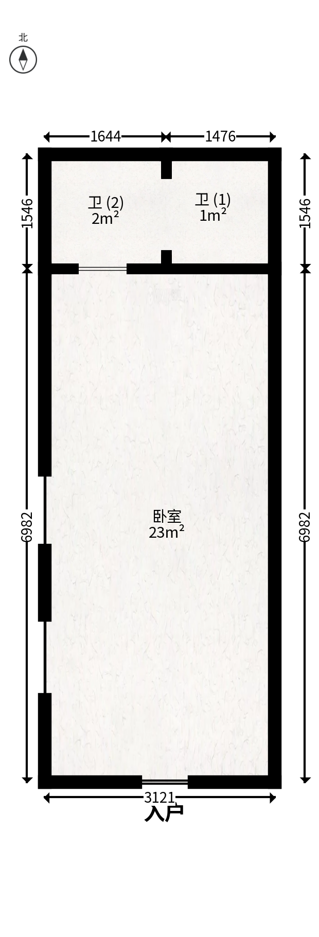 新世界广场  1室1厅1卫   29.80万户型图