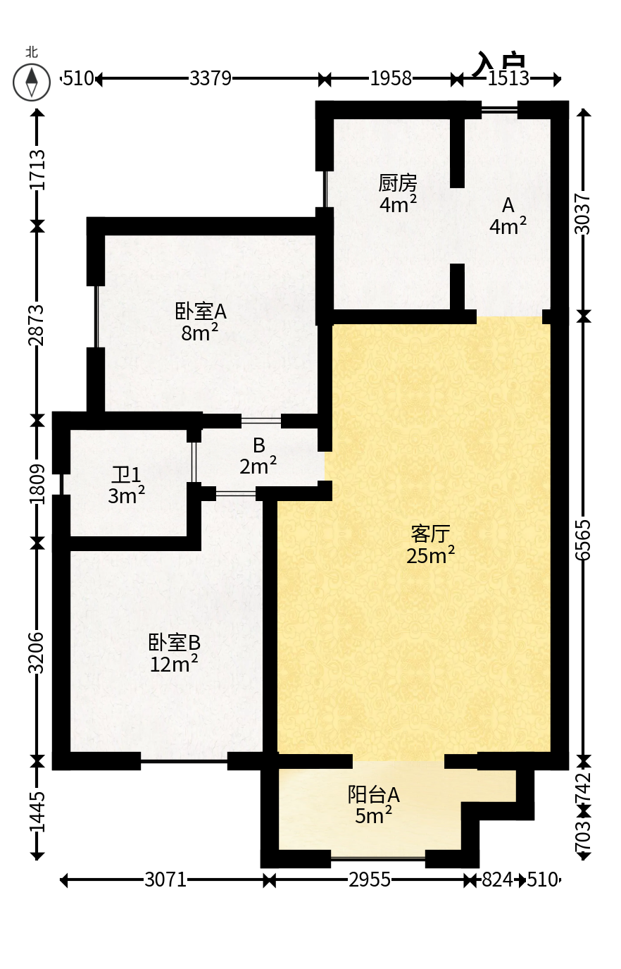 五江天街南区  2室1厅1卫   70.00万户型图