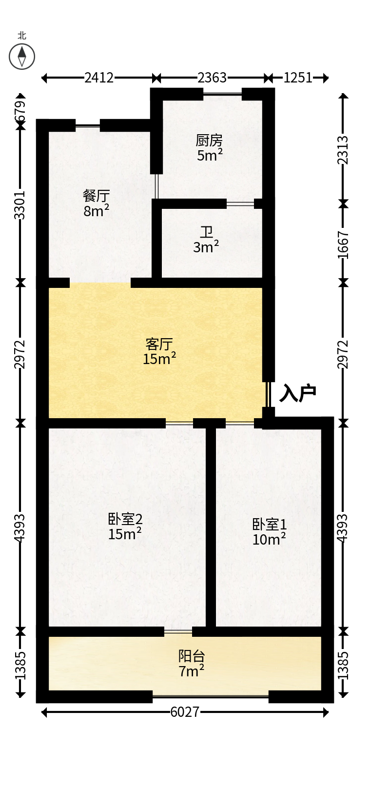 桂花二村  2室1厅1卫   47.80万户型图