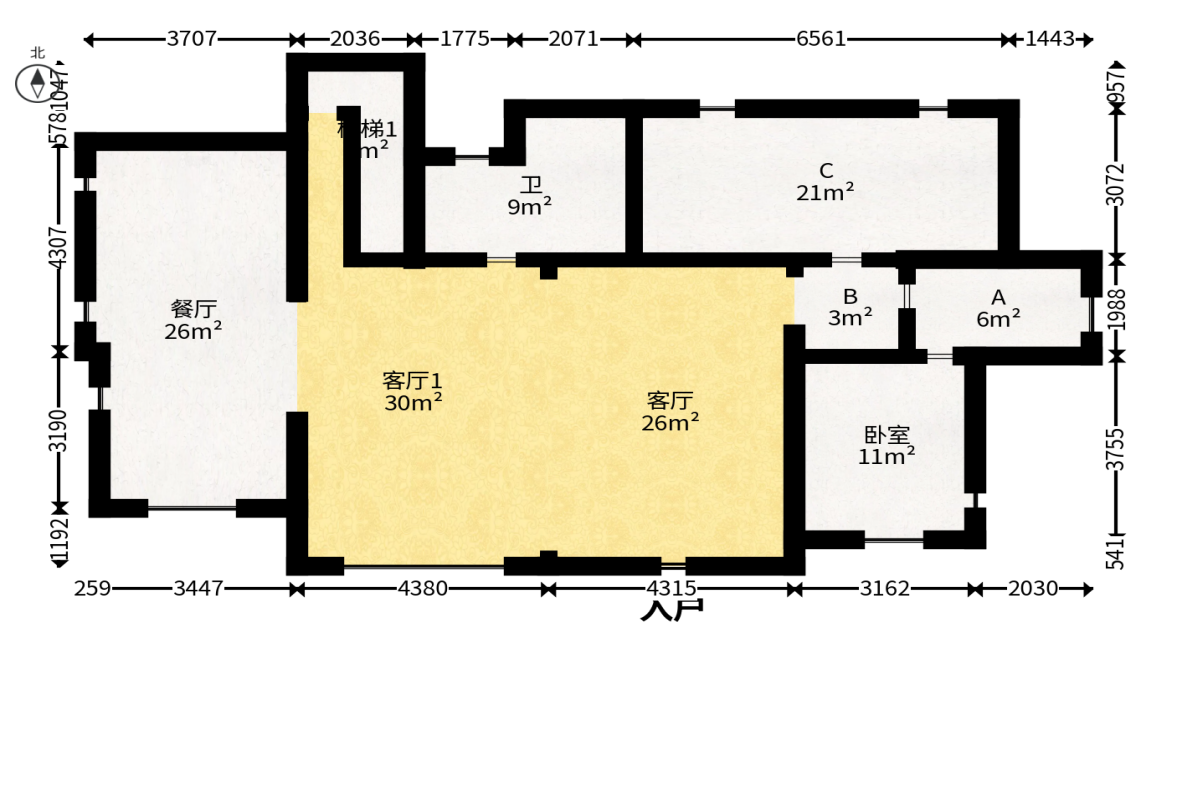 好望谷  5室3厅3卫   828.00万户型图