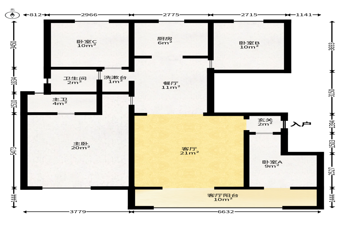 江悦和鸣  4室2厅2卫   228.00万户型图