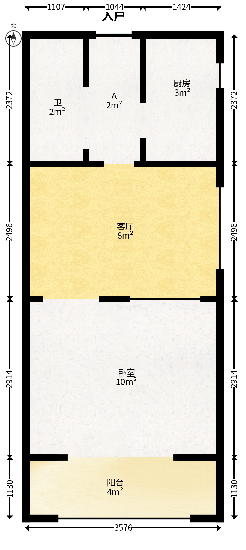 星语林名园  1室1厅1卫   29.00万户型图