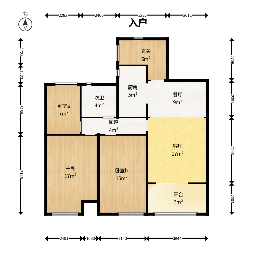 惠天然梅岭国际 3室2厅1卫 105.0万 惠天然梅岭国际 3室2厅1卫 105.0万户型图