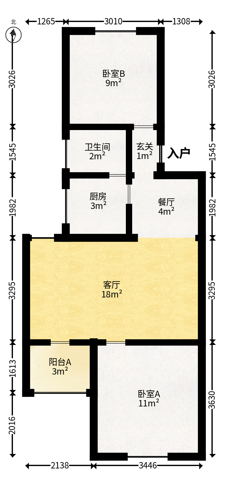 向东园社区(国税局宿舍)  2室1厅1卫   32.80万户型图