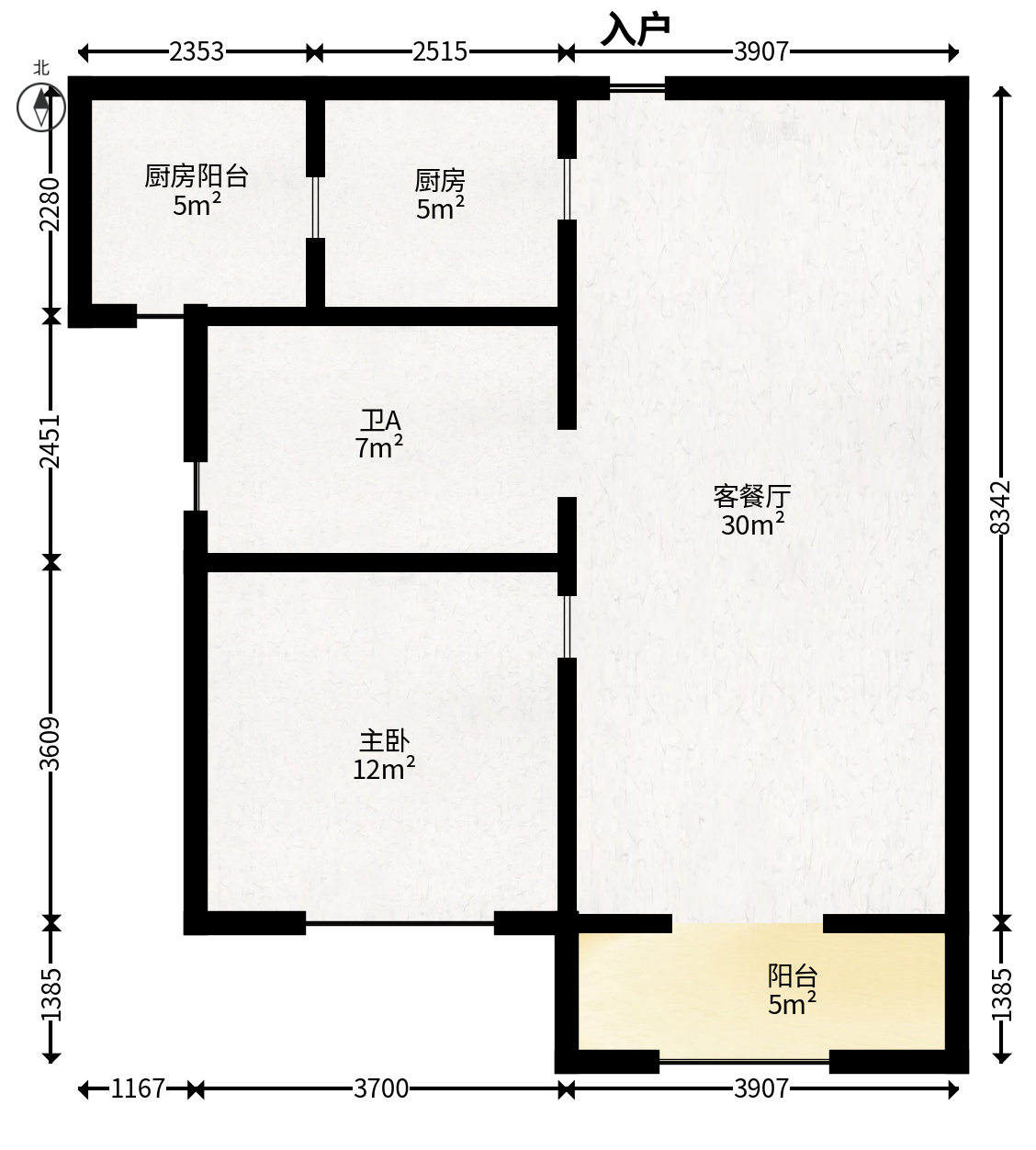 保利西海岸A区  4室2厅2卫   207.00万户型图