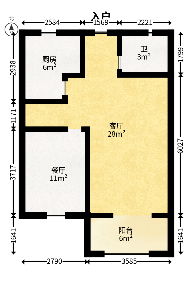 梅溪正荣府  4室2厅2卫   178.00万户型图